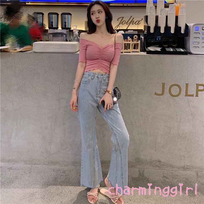 Áo Croptop Cổ Chữ V Quyến Rũ Cho Nữ