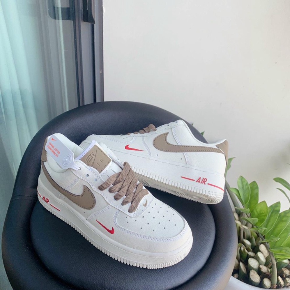 (Full box + Bill) Giày Air Force 1 Nam Nữ, Giày Sneaker AF1 Custom Nâu Trắng Thời Trang Cao Cấp Hottrend 2022 | WebRaoVat - webraovat.net.vn