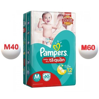 Tã quần pampers m40/m60/l54 giữ dáng