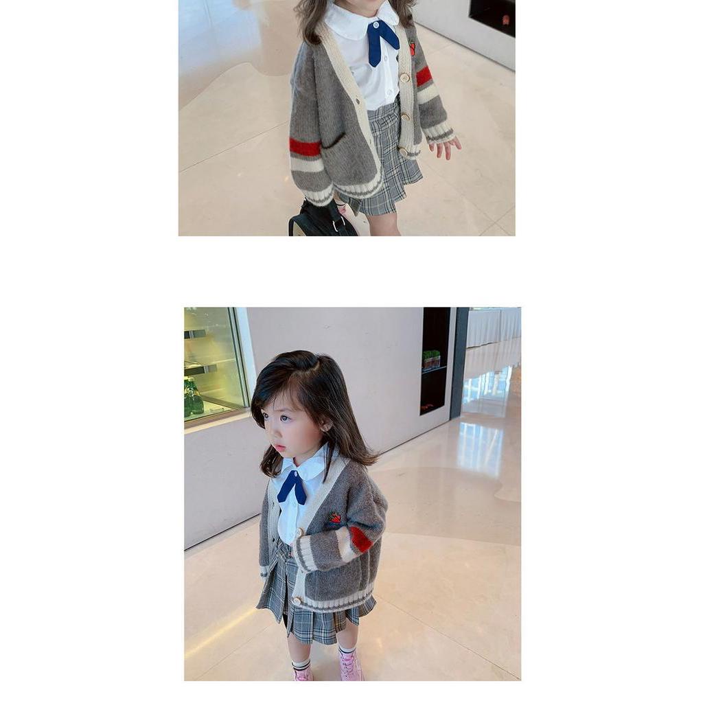 Áo khoác cardigan dệt kim thời trang xuân thu 2020 cho bé gái