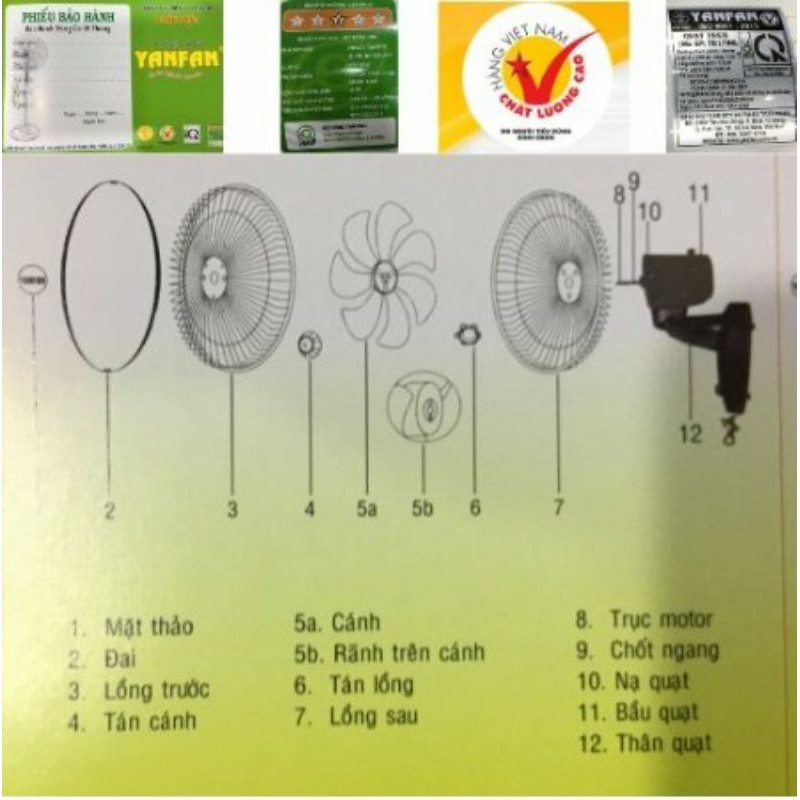 [CHÍNH HÃNG] QUẠT TREO TƯỜNG YANFAN TR1788 ĐIỀU KHIỂN TỪ XA