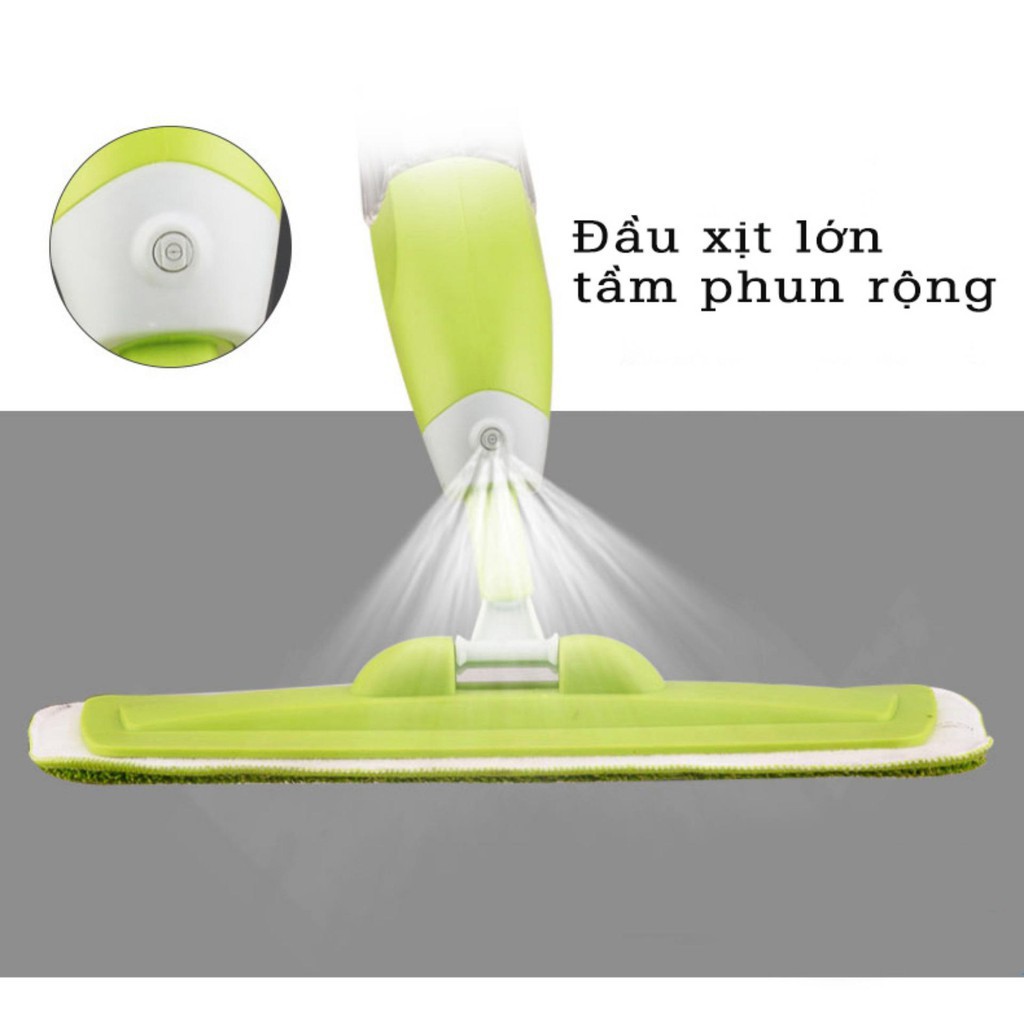 Chổi lau nhà lau kính cán dài có bình xịt xoay 360