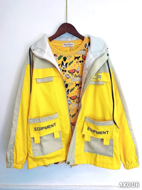 🌵 𝐓𝐡𝐞𝐔𝐥𝐳𝐳𝐚𝐧𝐠 🌵 006 Áo Khoác Kaki Vàng-Kem 2 Lớp Cao Cấp. Bomber Jacket Unisex Bán Sỉ | BigBuy360 - bigbuy360.vn