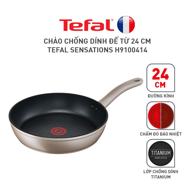 Chảo chiên sâu lòng Tefal Sensations H9109014 24 - 28 cm