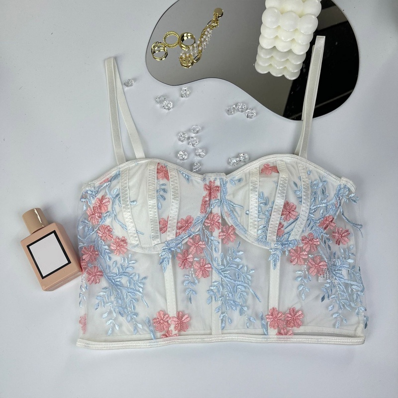 Áo Hai Dây Phối Ren Có Mút Đệm Thời Trang Mùa Hè Cho Nữ