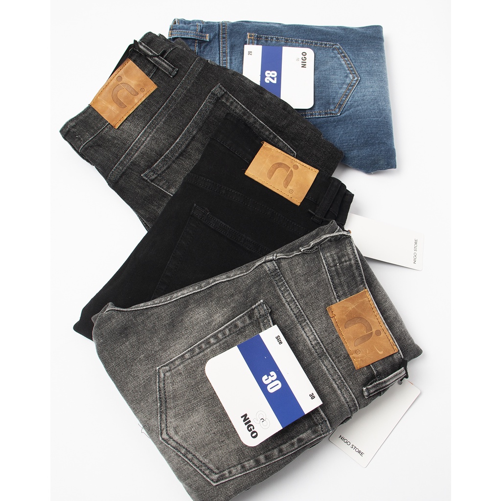 Quần jean nam xám skinnyfit 75