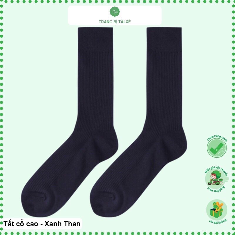 Tất Nam cao cổ Tím than dệt kim hà nội Xuất khẩu dài 28cm