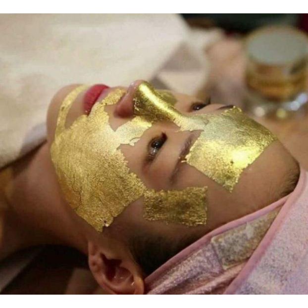 Combo 10 Mặt Nạ Vàng Lá kích thước 4×4 Làm Đẹp Da dùng trong spa thẫm mỹ viện