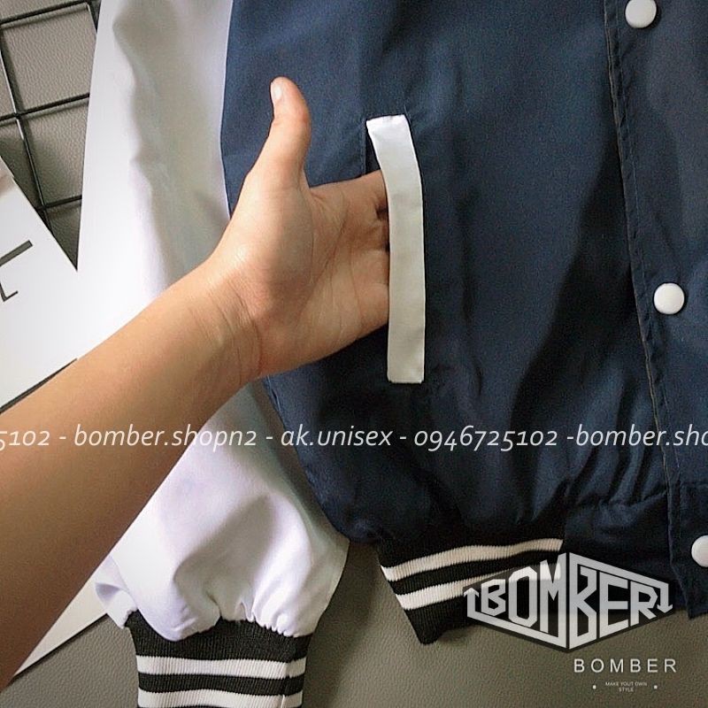 [Ảnh + Video thật] Áo khoác bomber thiết kế Unisex style bóng chày | BigBuy360 - bigbuy360.vn