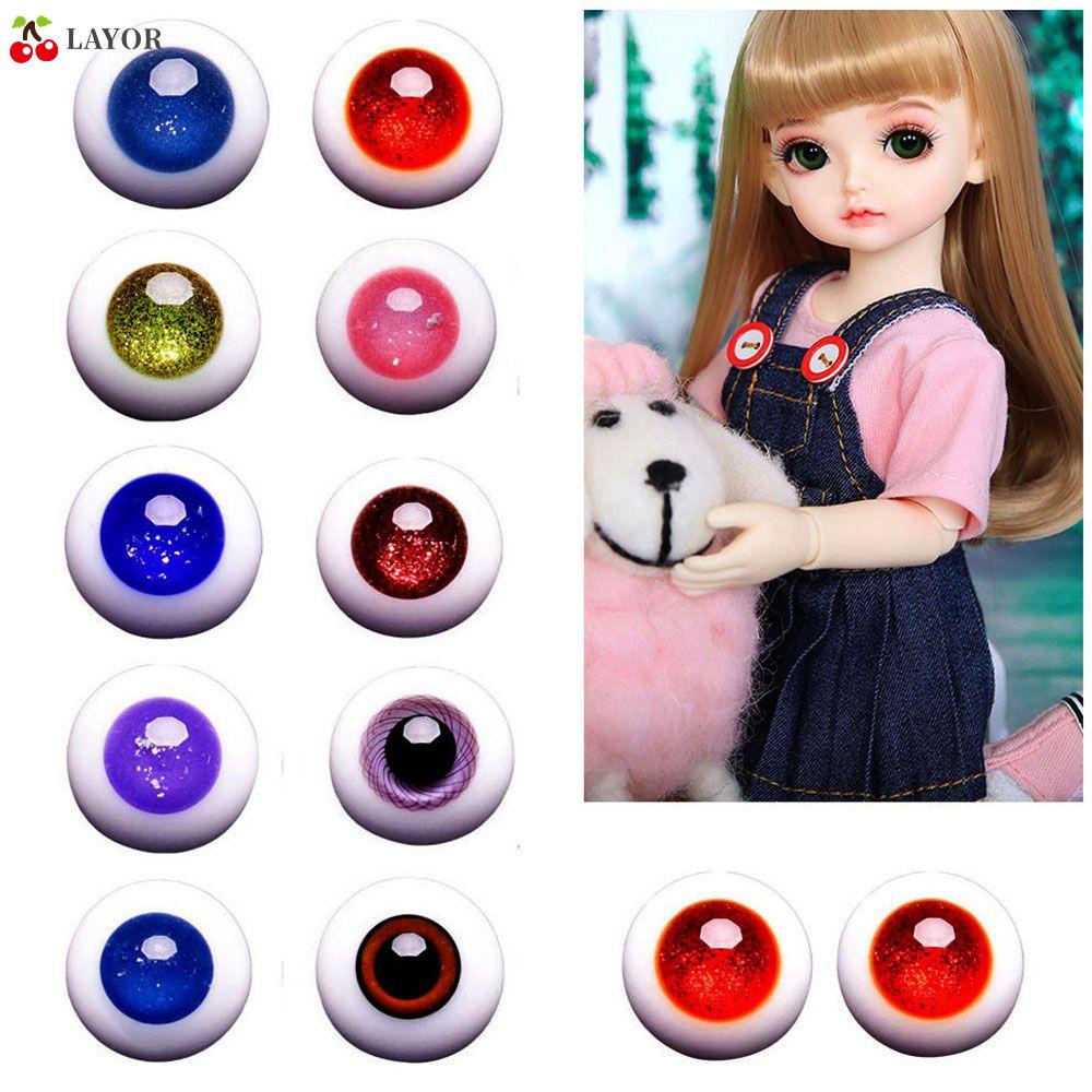 Mắt Thủy Tinh Hình Thú Cho Búp Bê BJD 8mm/10mm Màu Xanh Dương/Đen Chất Lượng Cao