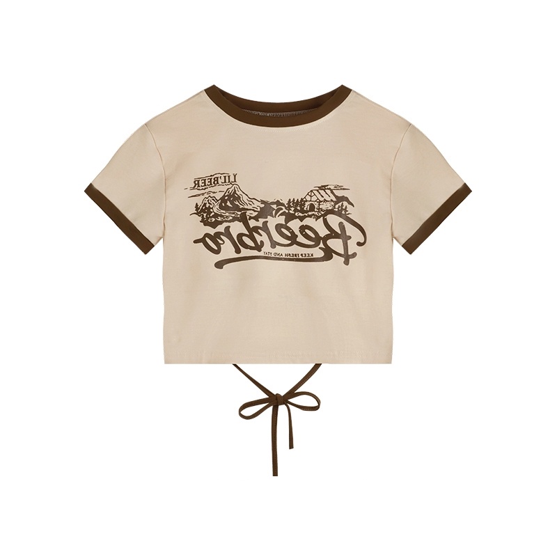 NRVP Áo Thun Tay Ngắn Dáng Ôm Phong Cách Hàn Quốc Thời Trang Mùa Hè Cho Nữ