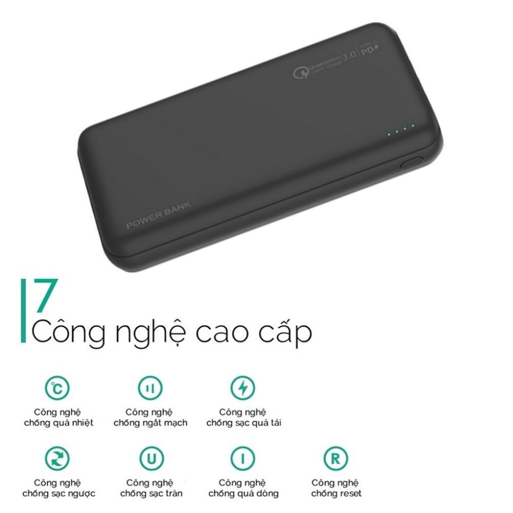 【BẢO HÀNH 1 NĂM】Sạc dự phòng 18W ONC 20000mAh màn hình Led tặng túi đựng bảo vệ