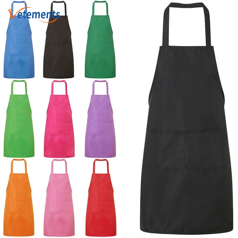 Tạp Dề Hai Túi Bằng Polyester Chống Nước Chống Dầu Nhiều Màu Sắc