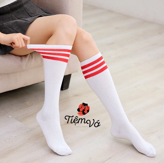 Vớ tất cổ cao nữ mang tới gối tất cotton gối cho nữ đủ loại mỏng dày cotton chuẩn style Hàn Quốc VC013