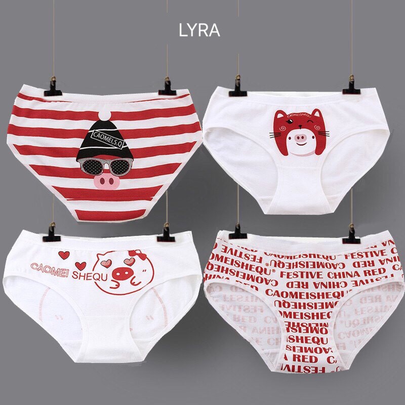 Quần lót, quần chip cotton LYRA họa tiết cá tính, mềm mại, thoáng mát, kháng khuẩn | BigBuy360 - bigbuy360.vn