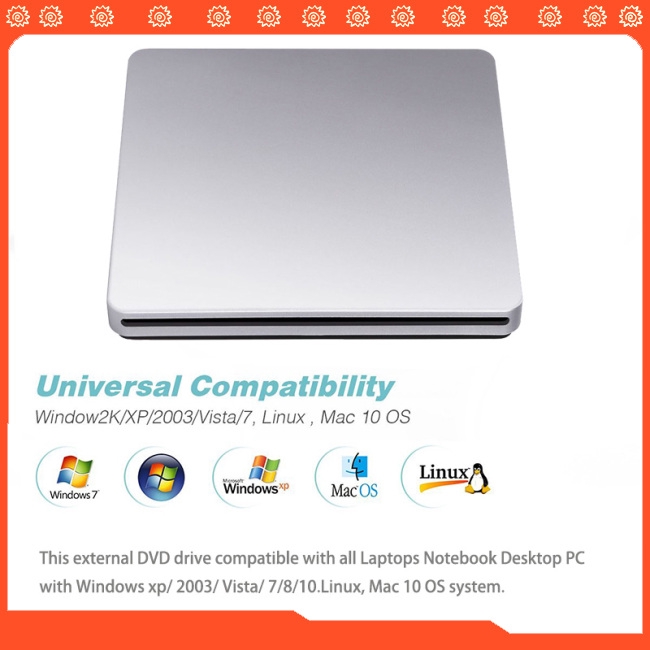 Ổ đĩa CD DVD kết nối USB cho Apple MacBook Air Pro