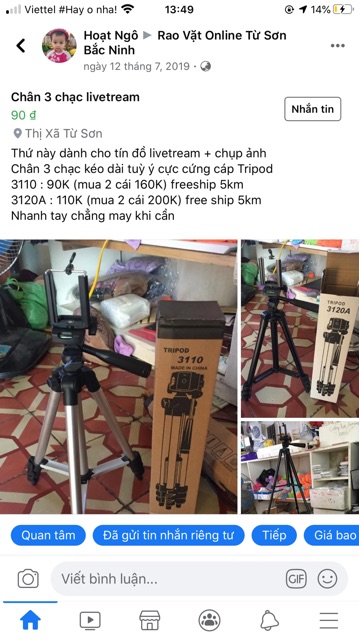 Chân 3 chạc/ chân livetream