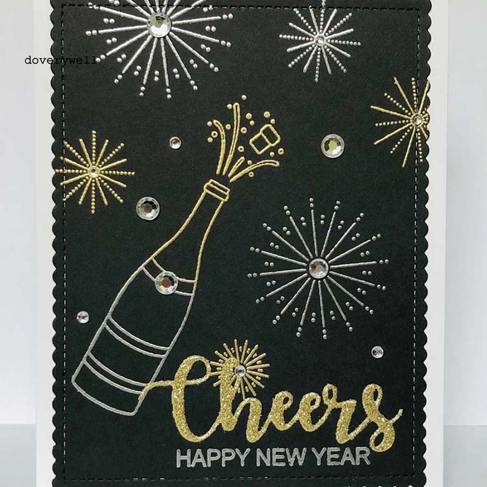 Khuôn Cắt Giấy Làm Từ Kim Loại Hình Ly Rượu Vang Trang Trí Scrapbook
