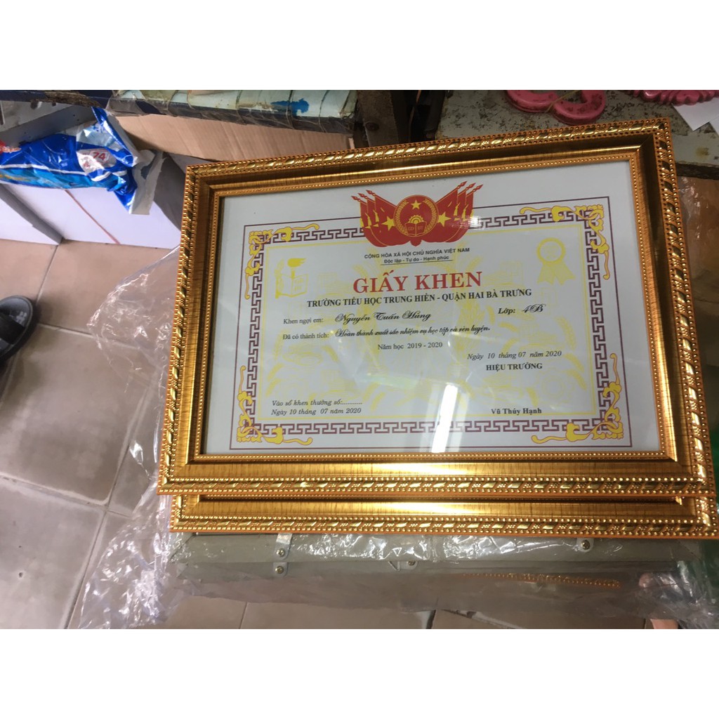 Khung BẰNG KHEN, GIẤY KHEN, GIẤY CHỨNG NHẬN, A3, A4, B4