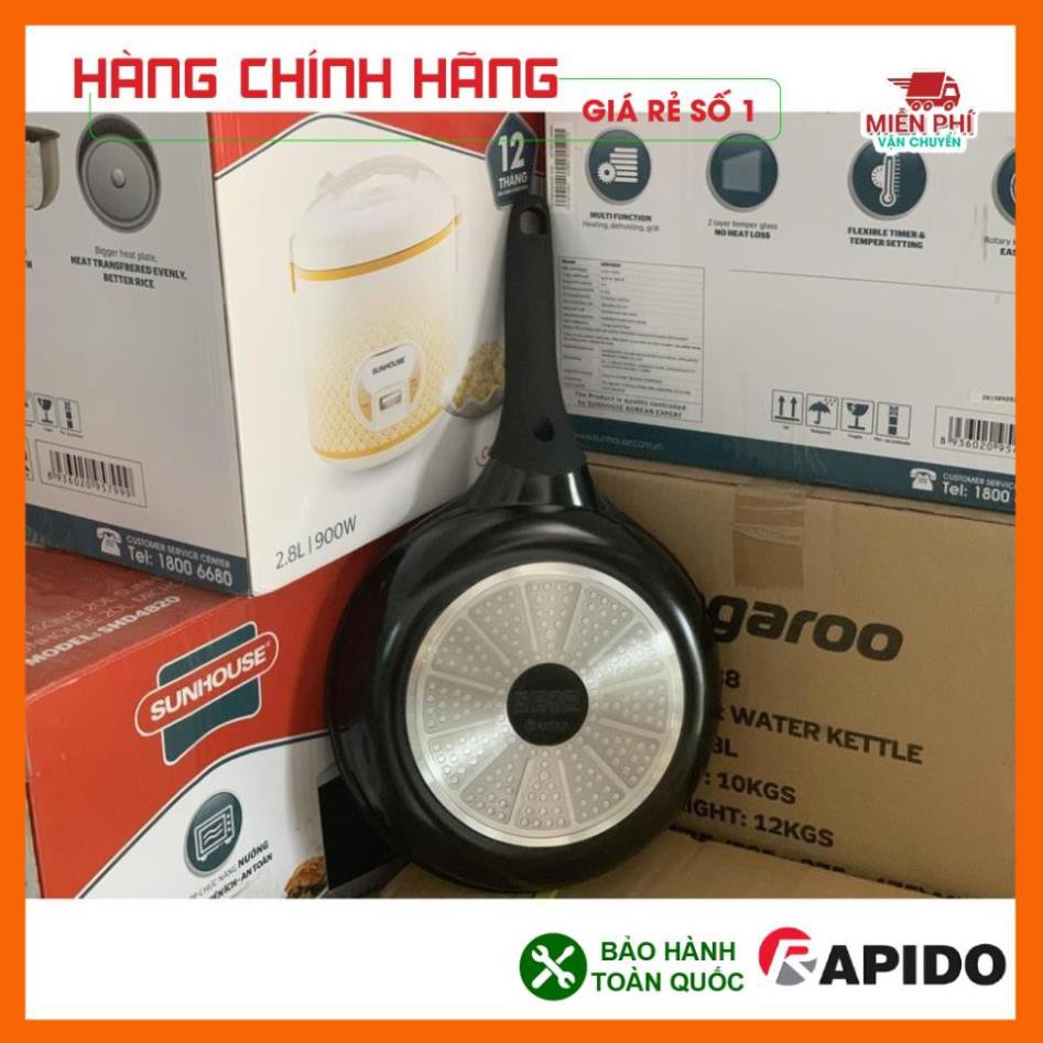 Chảo Rapido men Đức 24cm, Chảo chống dính bếp từ Rapido 24cm đáy chấm.