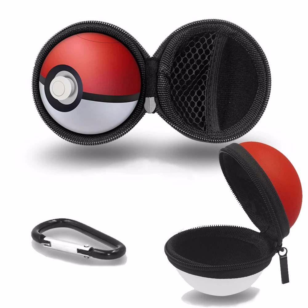 Augustine Túi Cứng Đựng Điều Khiển Cầm Tay Có Khóa Kéo Hình Quả Bóng Pokemon Cho Du Lịch