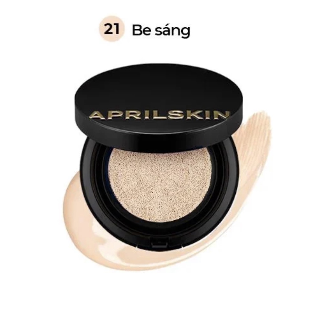 PHẤN NƯỚC APRIL SKIN BLACK MAGIC SNOW CUSHION SPF 50+/ PA+++