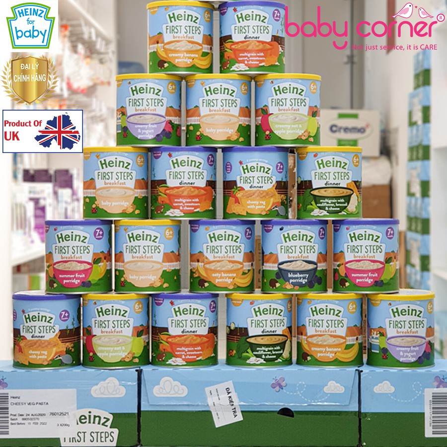 [HSD 2022] Bột Ăn Dặm (Cháo) HEINZ ANH Nhiều Vị Cho Bé 6M+ 200g/240g