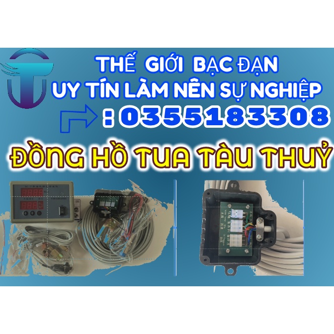 Đồng Hồ Tua 1/2/3 Chức Năng - ĐH Điện Tử - Hiển thị vòng tua của máy thuỷ - Ứng dụng trong ngành tàu đánh cá