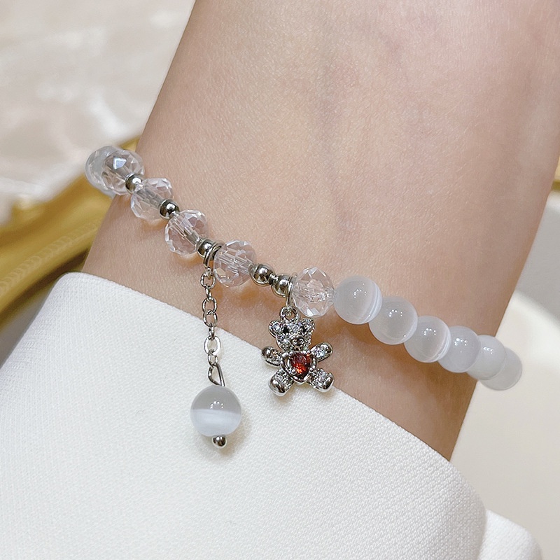 [Hàng Mới Về] Vòng Tay Đính Đá Opal Nhỏ Mặt Hình Đuôi Cá Ngôi Sao Và Đuôi Cá Tinh Tế Thời Trang Mùa Hè Cho Nữ