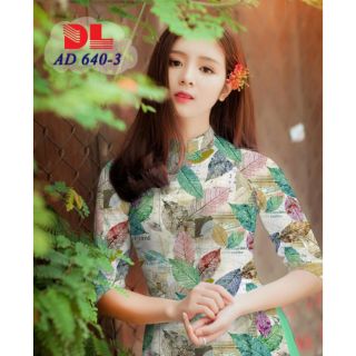 Vải áo dài lá siêu đẹp.