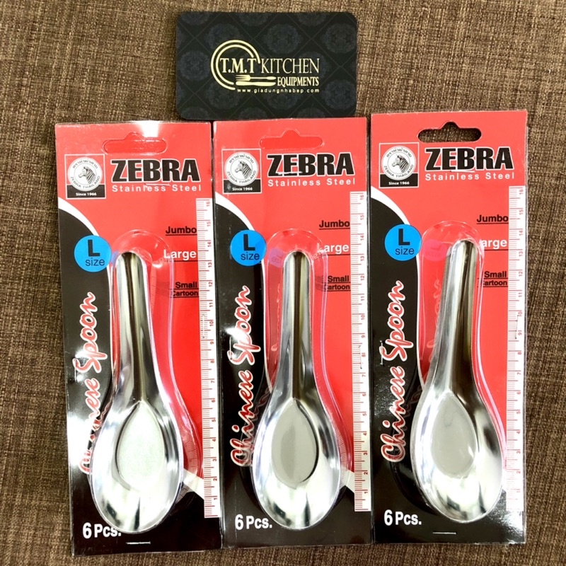 Muỗng cơm Inox ZEBRA Thái Lan - Size Trung và Đại