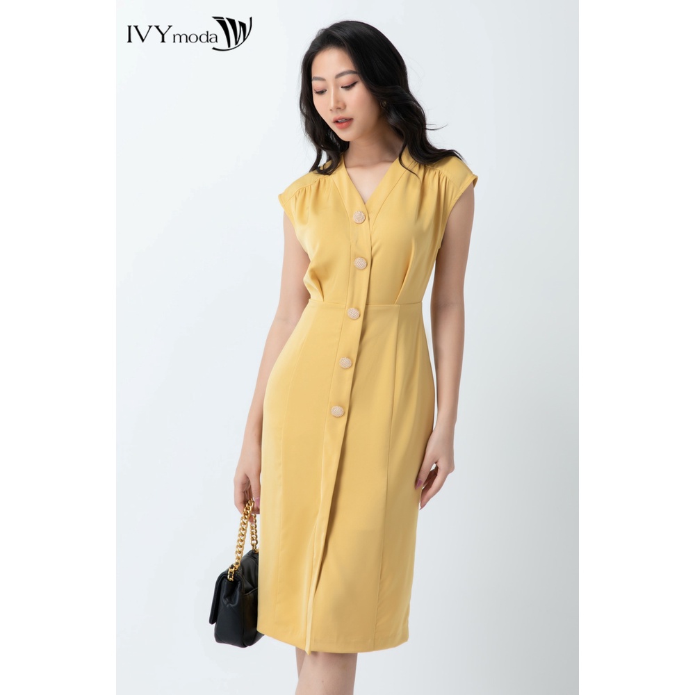 Đầm ôm tay liền IVY moda MS 48M6657