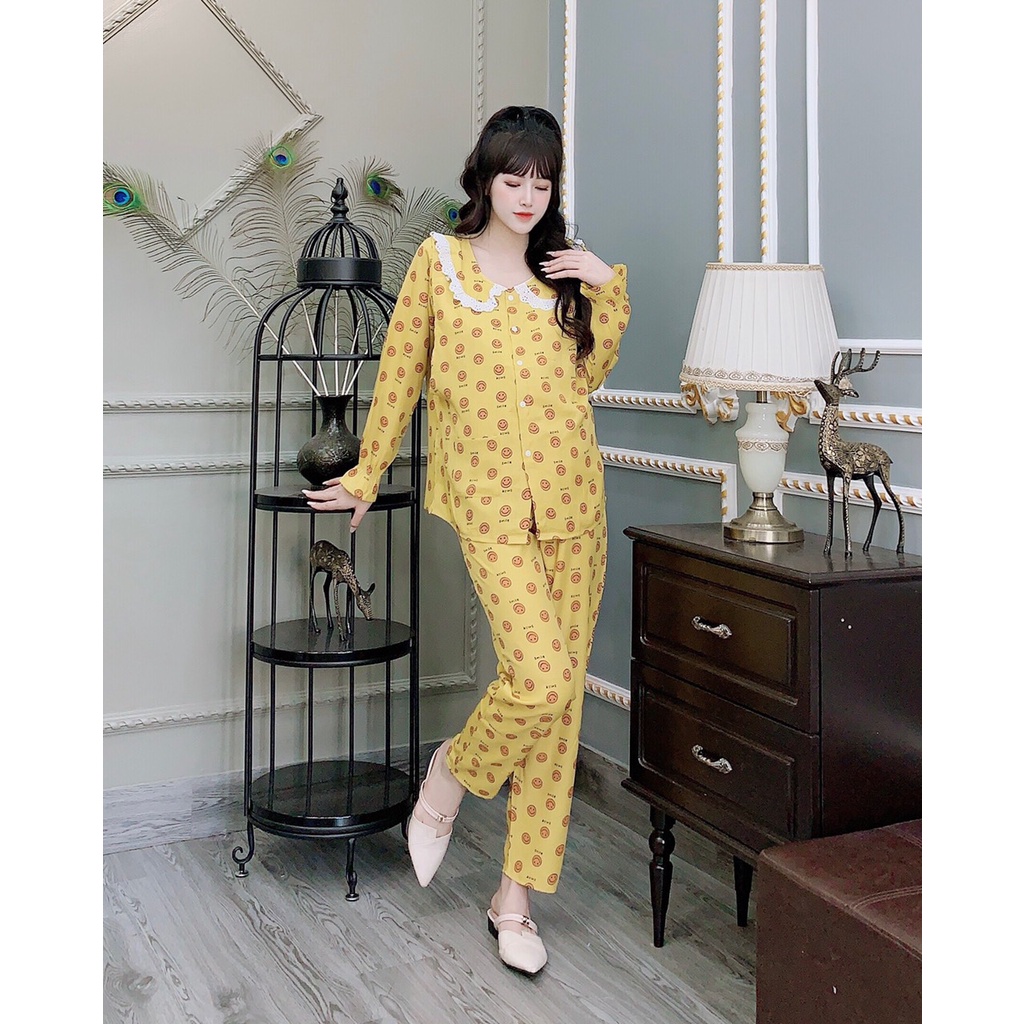 Bộ bầu,bộ đồ sau sinh dài tay mặc nhà có khoá mở cho con bú (ảnh thật)
