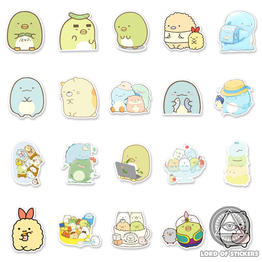 Set 50 Nhãn Dán Sticker Cute Phong Cách Hoạt Hình Dễ Thương Chống Thấm Nước Trang Trí Mũ Bảo Hiểm, Ván Trượt, Vali, Sổ