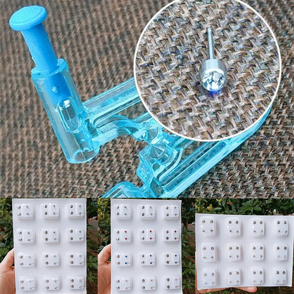 Cod Qipin 12 Pairs Allergy Free Earrings Piercing Tool Kits Ear Stud Surgical Alloy Jewelry
