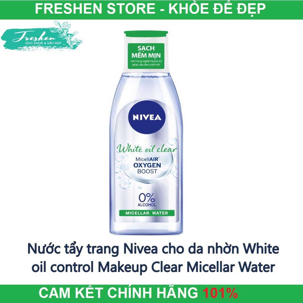 ✅ (CHÍNH HÃNG) Nước tẩy trang Nivea cho da nhờn White oil control Makeup Clear Micellar Water