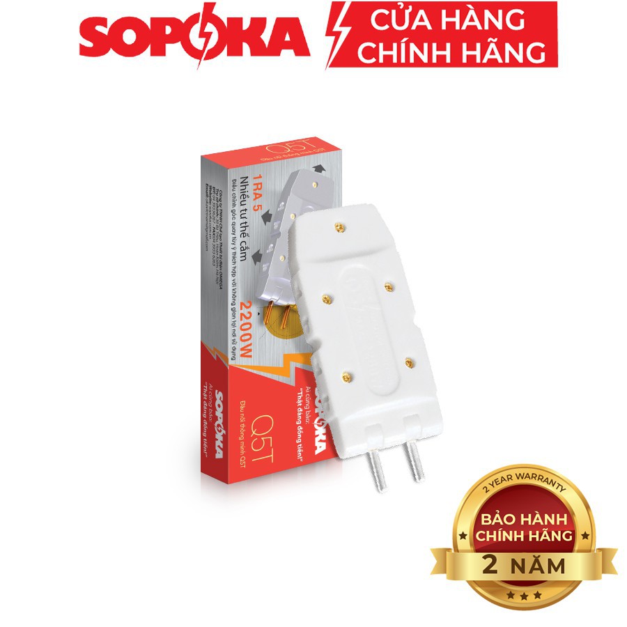 Ổ chia điện, đầu nối thông minh SOPOKA Q3T-Q5T chia 3 chia 5 siêu gọn, siêu tiết kiệm