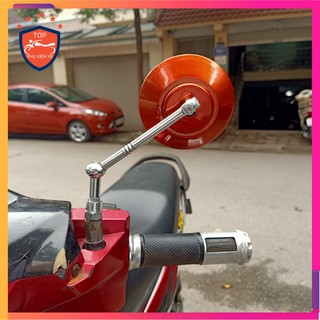 Gương tròn xe máy 9cm mặt kính trắng nhỏ gọn