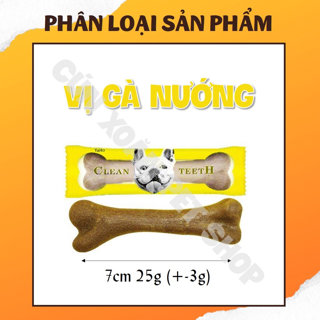 Xương gặm sạch răng cho chó Yaho (cây 25g 7cm) Xương bổ sung canxi cho chó