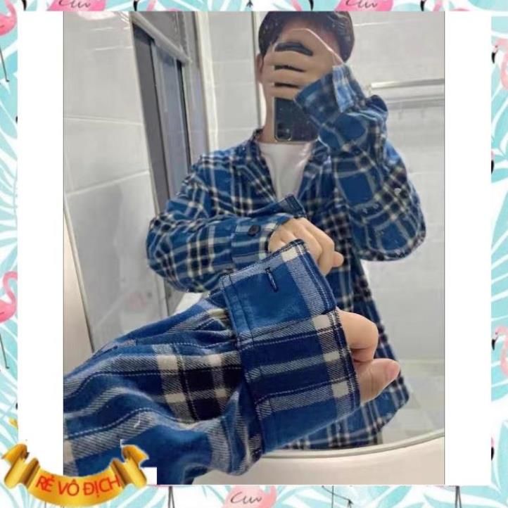 Áo flannel unisex Fear Of God phong cách hiphop