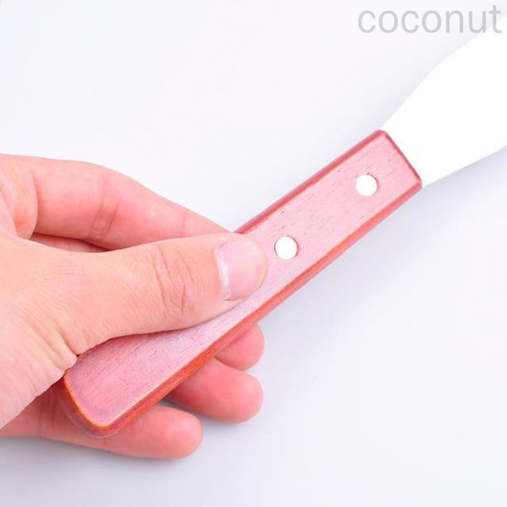 Dụng cụ dao chà láng bánh kem 8 inch bằng thép không gỉ tay cầm gỗ