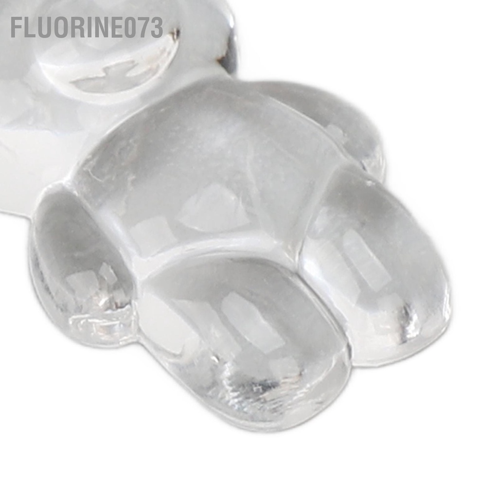 [Hàng mới về] 50 phụ kiện đính móng tay màu trong suốt acrylic họa tiết hoạt hình dễ thương gấu nghệ thuật