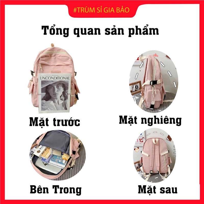 Balo nữ đi học ulzzang thời trang Hàn Quốc , túi xách nữ đẹp hàng cao cấp , cặp sách học sinh sinh viên dễ thương