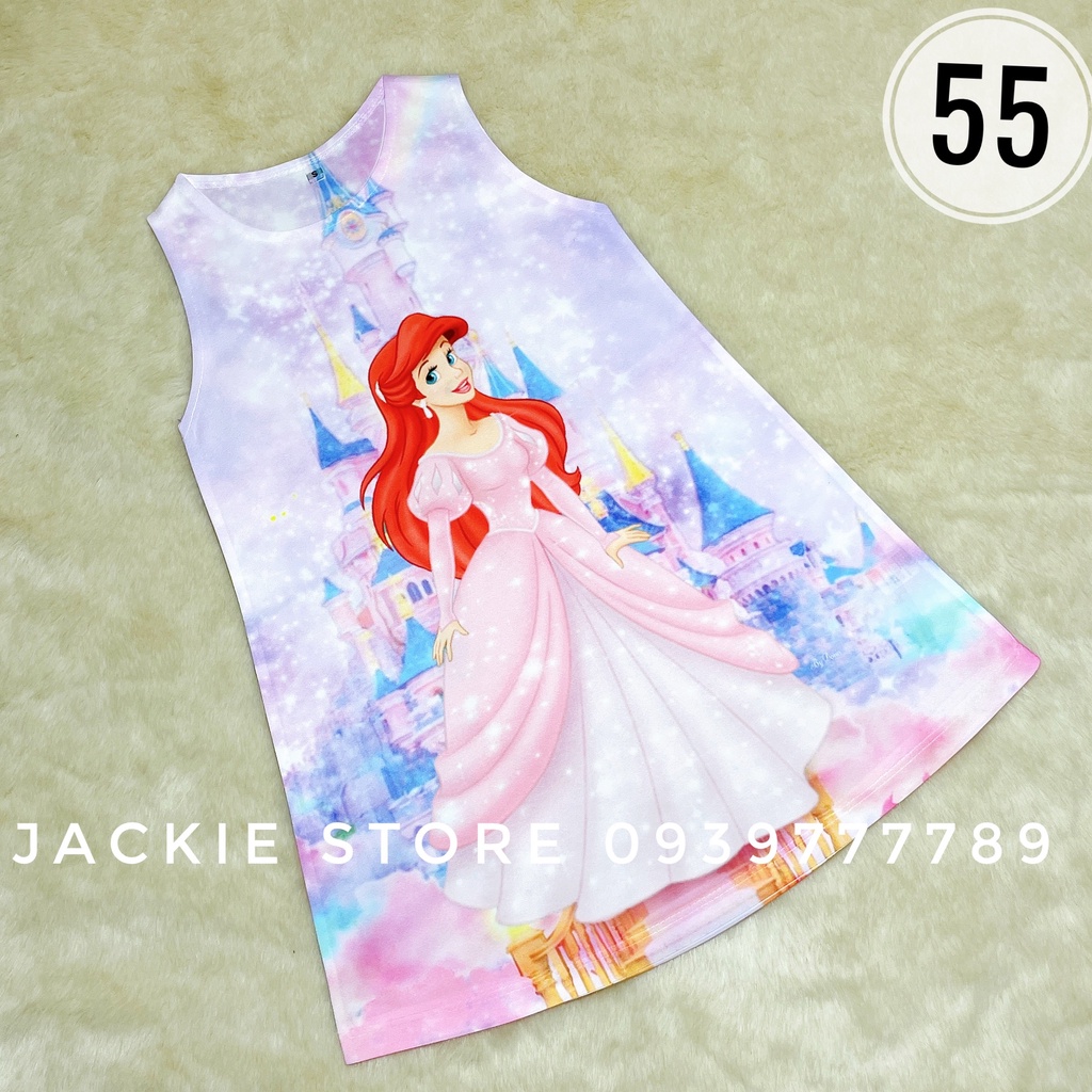 Đầm công chúa tiên cá màu hồng cho bé gái