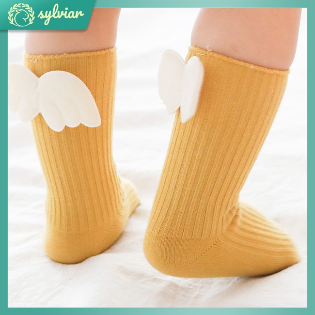 Vớ Cotton Chống Trượt Họa Tiết Hoạt Hình Có Cánh Cho Bé Từ 0-5 Tuổi