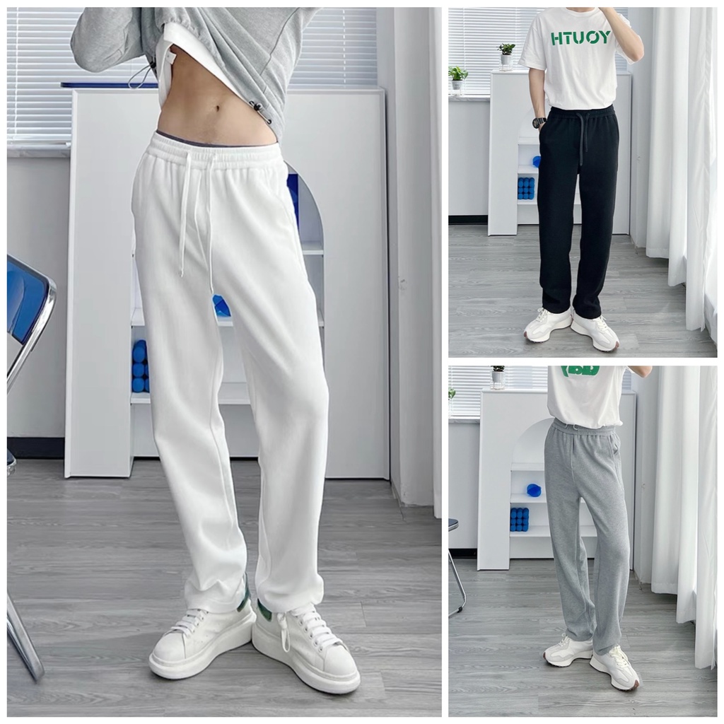 Quần suông dài (pants) nam nữ unisex basic, chất cotton da cá cao cấp, lưng thun co dãn ,đi học,đi chơi,đi làm,thể thao