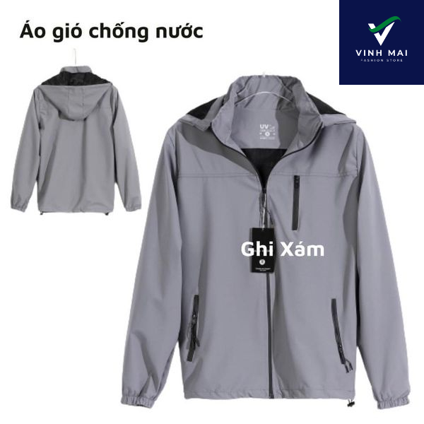 Áo khoác gió nam nữ tráng bạc chống thấm nước chống gió lạnh hiệu quả , áo gió 3 khoá lót lưới chất đẹp giữ ấm
