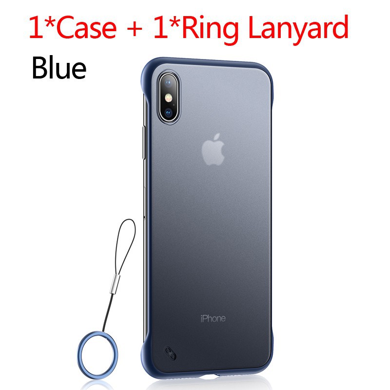 Ốp điện thoại PC cứng trong suốt không viền cho iPhone 6 6s 7 8 plus XS X XS Max XR 11 pro MAX