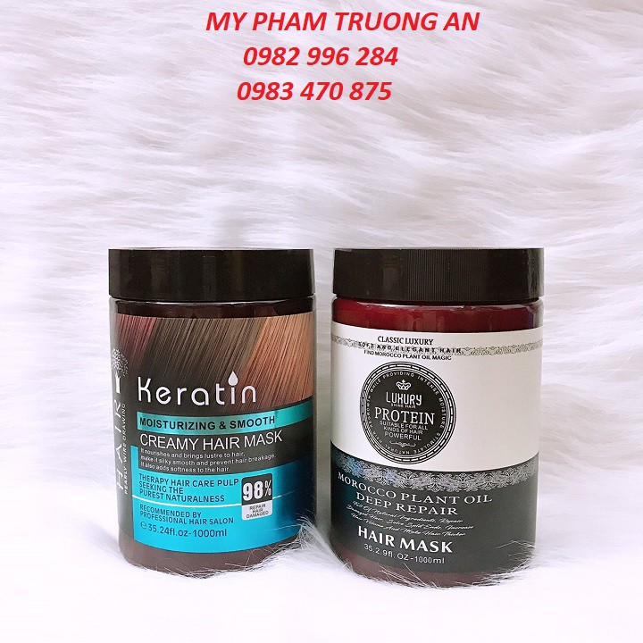 combo Kem ủ tóc Keratin- Luxury Hair Mask 1000ml