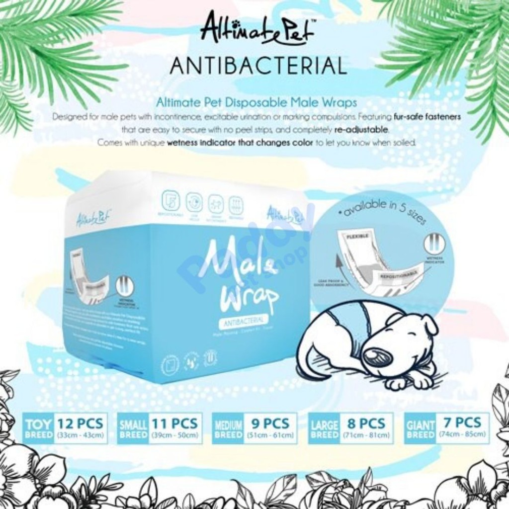 Tã Bỉm Cho Chó Đực Altimate Pet Male Wrap Diaper